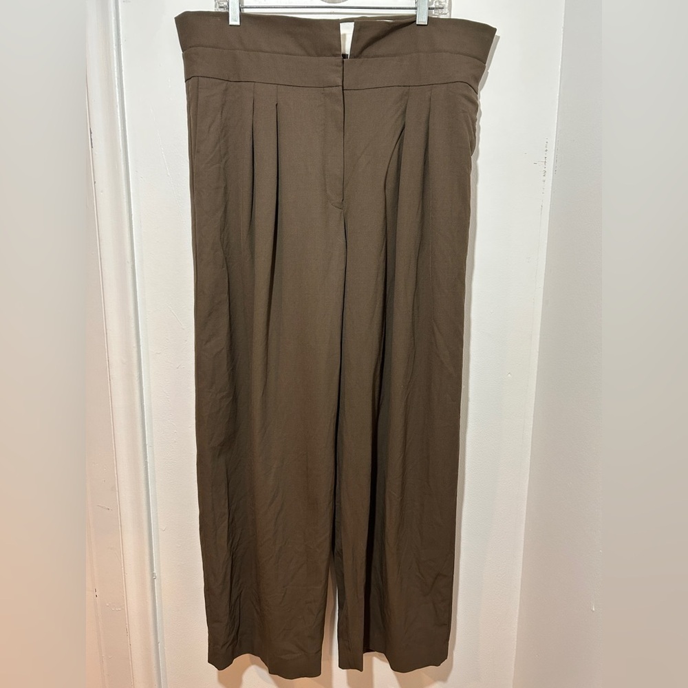 Babaton Brown Pleated Trousers size16